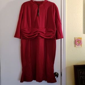 Deep red dress